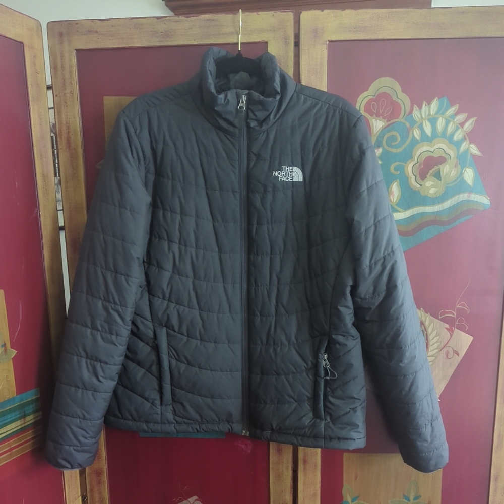 The North Face Jacket Womens L Gray Puffer Full Zip Triclimate Gorpcore Active